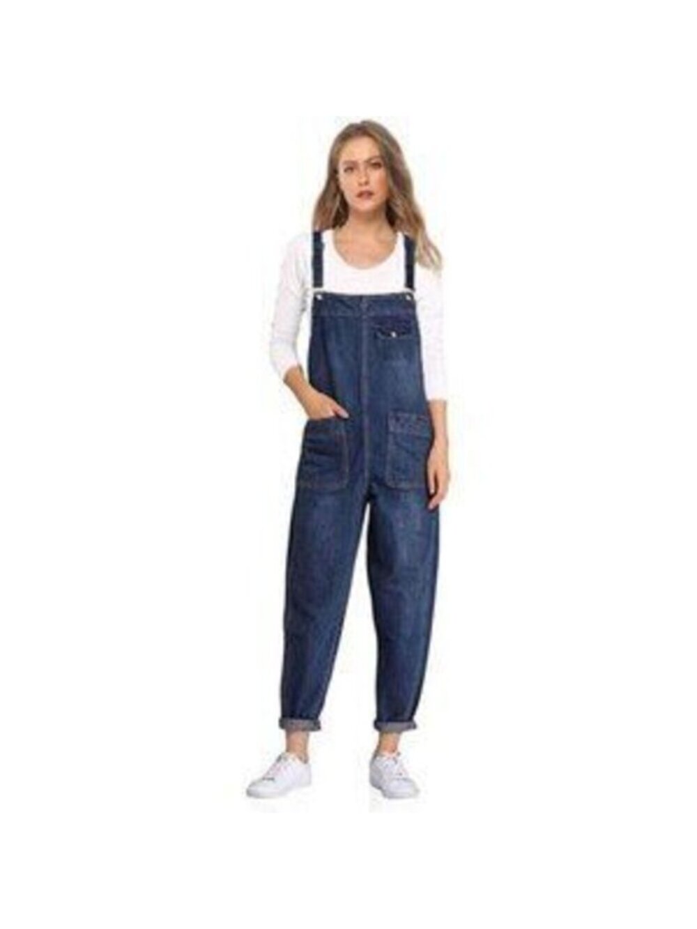 Women's Casual Baggy Denim Bib Overall